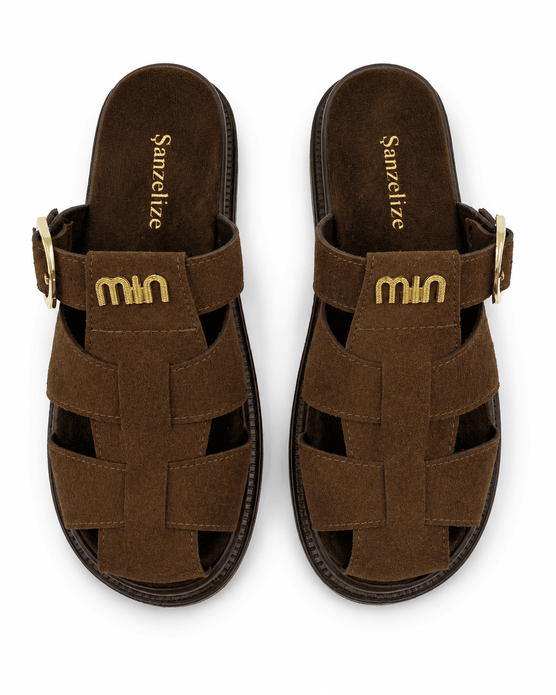 koyu-kahve-suet-gorunumlu-gold-tokali-kadin-terlik-trlk004