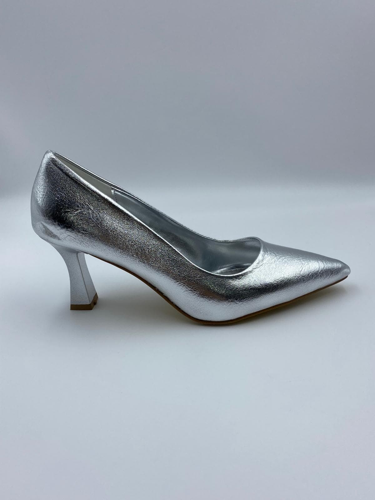 ✨ Koçak Shoes Gümüş Klasik Topuklu Ayakkabı