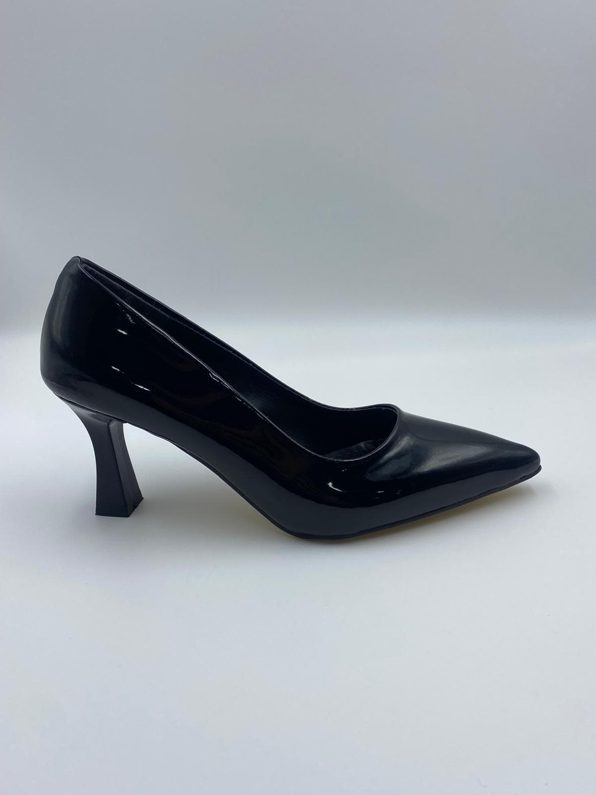 ✨ Koçak Shoes Siyah Rugan Klasik Topuklu