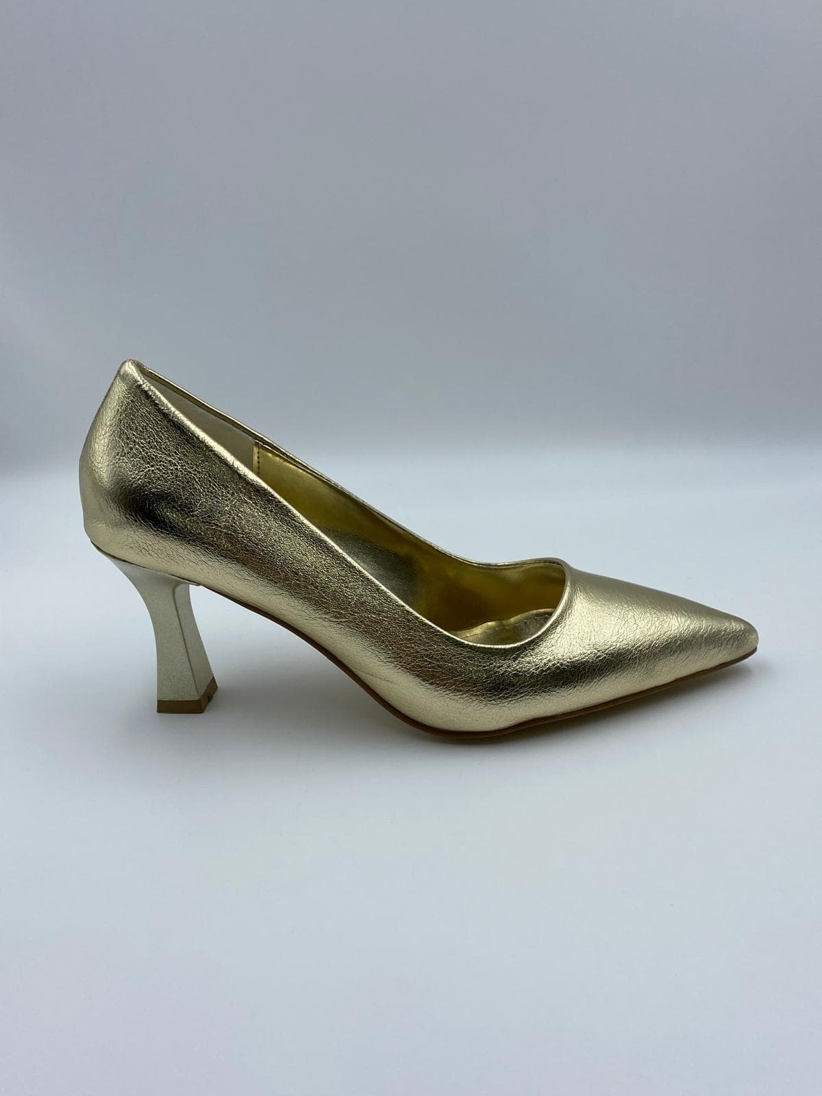 💛 Koçak Shoes Altın Klasik Topuklu Ayakkabı