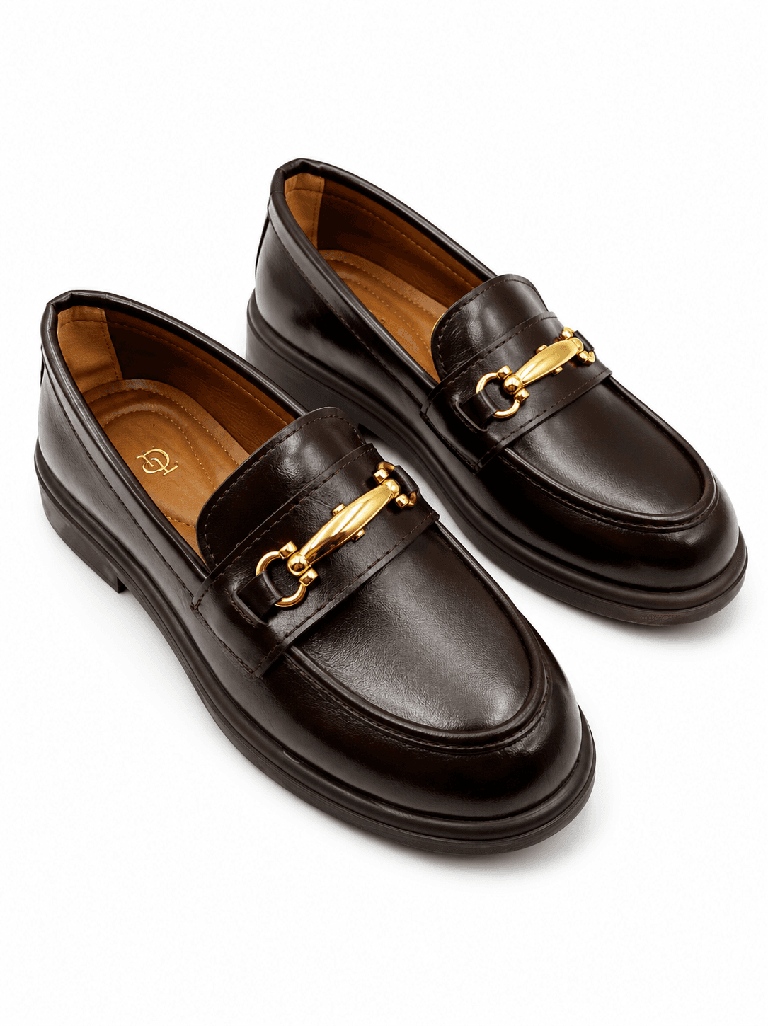 Kahve Gold Aksesuar Detaylı Kadın Loafer Ayakkabı