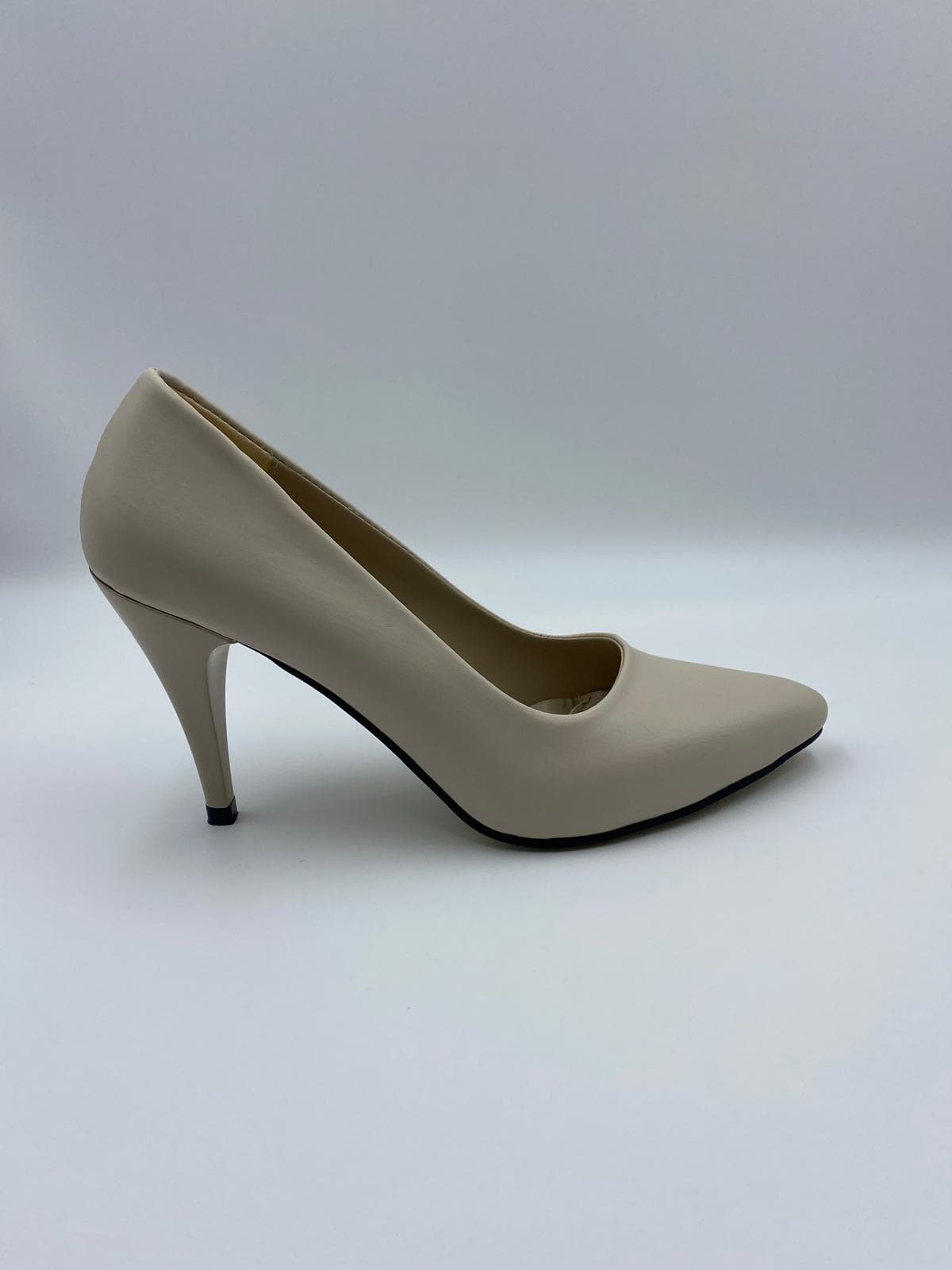 🌸 Koçak Shoes Bej İnce Topuklu Klasik Ayakkabı