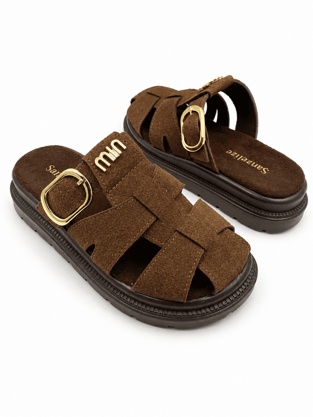 koyu-kahve-suet-gorunumlu-gold-tokali-kadin-terlik-trlk004