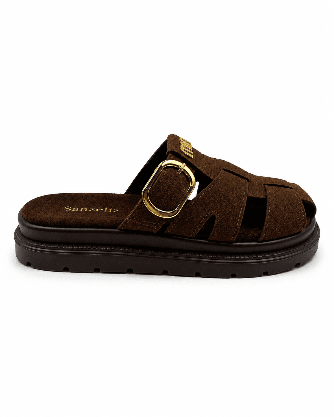 koyu-kahve-suet-gorunumlu-gold-tokali-kadin-terlik-trlk004